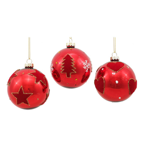 Palline in vetro Rosso Lucente con decorazione per albero di Natale 12 sfere da ø 8 cm Casa e cucina/Decorazioni per interni/Addobbi e decorazioni per ricorrenze/Decorazioni natalizie/Addobbi e decorazioni/Palle e palline MagiediNatale.it - Altamura, Commerciovirtuoso.it