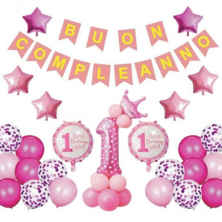 Palloncini 60 anni Compleanno Donna, 60 Decorazioni Compleanno Nero Oro  Rosa, Decorazioni per Feste di Compleanno, Festone di compleanno Happy