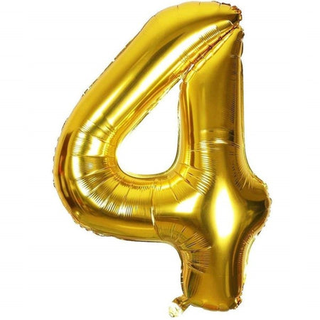 Palloncino Numero 4 Oro 35cm Elio Decorazione Compleanno Party Festa