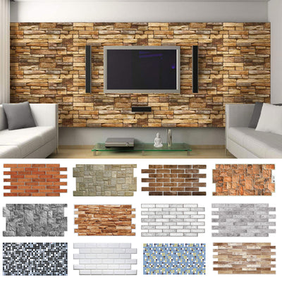 Pannelli 3D Rivestimento a parete in PVC effetto pietra,mattoni,ceramiche, legno Realistici e isolanti.