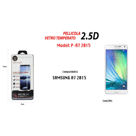 Pellicola Protettiva Vetro Temperato Per Samsung Galaxy A7 2015 Maxtech P-a7 2015
