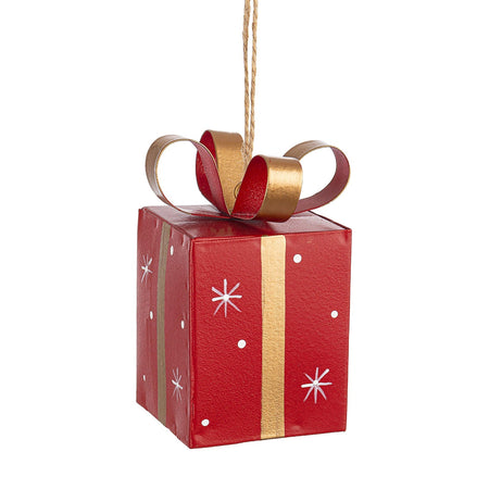 Pendaglio pacco regalo "Bert" per albero di Natale in metallo color Rosso Oro decorazione natalizia Casa e cucina/Decorazioni per interni/Addobbi e decorazioni per ricorrenze/Decorazioni natalizie/Addobbi e decorazioni/Ciondoli e pendenti MagiediNatale.it - Altamura, Commerciovirtuoso.it