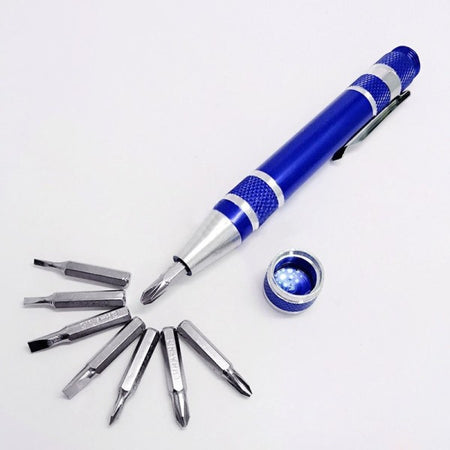 Penna Di Precisione 8in1 In Alluminio Multifunzione Set Punte Cacciaviti Cacciavite Torx