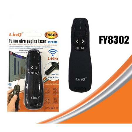 Penna Gira Pagine Laser Wireless Puntatore Telecomando Per Presentazioni Fy8302