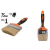 Pennello Piatto 3 75 Mm Setole Morbide Pittura Vernice Manico Antiscivolo 90279