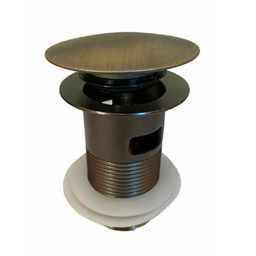 Piletta Di Scarico Universale 1/4 Lavandino Pop-up Tappo Pressione Bronzo 59604
