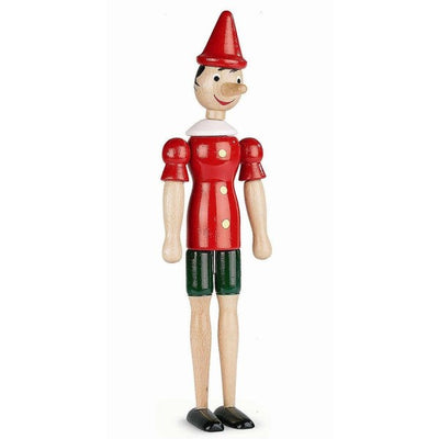 Pinocchio In Legno Snodabile Snodato Statuina Gioco Bambini Souvenir 24cm