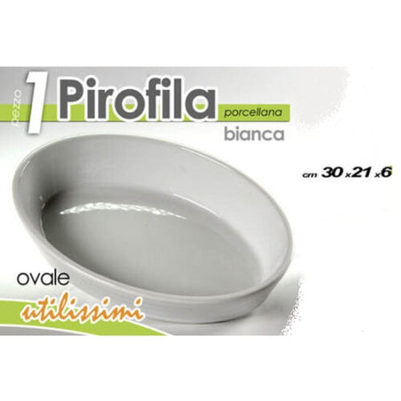 Pirofila Ovale Bianca Teglia Forno Lasagnera 30,5x21,5x6 Cm In Porcellana 646751