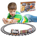 Pista Treno Trenino Per Bambini Lunghezza 144cm Con Binari Locomotiva E 2 Vagoni