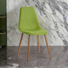 Sedia Dama in tessuto Verde con gambe in metallo h 86 cm arredamento moderno Casa e cucina/Arredamento/Sala da pranzo/Sedie Decor Space - Altamura, Commerciovirtuoso.it