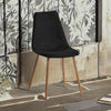 Sedia Dama in tessuto Nero con gambe in metallo h 86 cm arredamento moderno Casa e cucina/Arredamento/Sala da pranzo/Sedie Decor Space - Altamura, Commerciovirtuoso.it