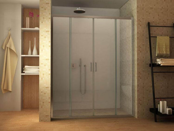 Porta Doccia Nicchia Cristallo Trasparente 6mm Porta per Doccia a Ingresso Centrale H190cm apertura a doppia anta scorrevole Fai da te/Attrezzature per cucine e bagni/Attrezzature per bagni/Docce e componenti doccia/Porte doccia Shopbagno.it - Roma, Commerciovirtuoso.it