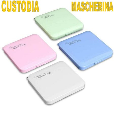 Porta Mascherina Mascherine Custodia Cover Organizer Portatile Box Tascabile