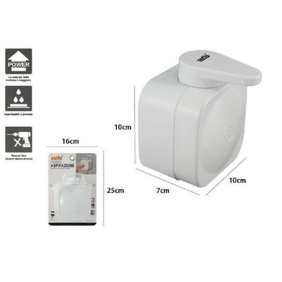 Porta Sapone Liquido Dispenser A Parete A Ventosa Bianco Accessori Bagno 59546