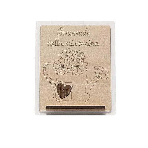 Porta cellulare personalizzabile  in legno mdf, linea Rosaspina 12 x h 15 cm Elettronica/Cellulari e accessori/Accessori/Supporti MagiediNatale.it - Altamura, Commerciovirtuoso.it