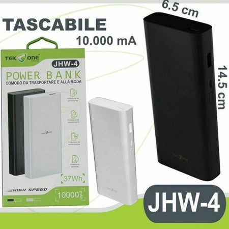 Power Bank Tascabile Tekone Batteria Esterna 10000mah Smartphone Caricabatteria