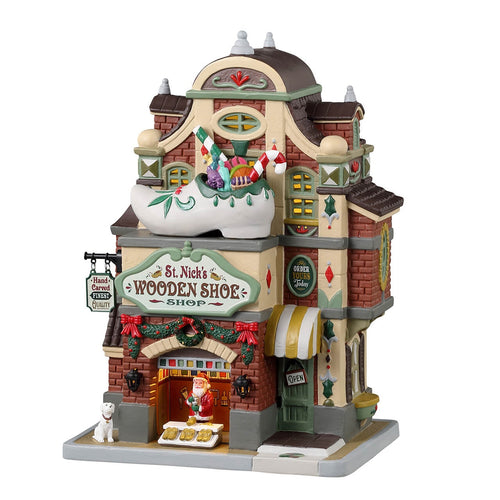 Decorazione Negozio di scarpe di legno di St. Nick per Villaggio di Natale e presepe, in Porcellana da h 10,4 cm Casa e cucina/Decorazioni per interni/Addobbi e decorazioni per ricorrenze/Decorazioni natalizie/Oggettistica MagiediNatale.it - Altamura, Commerciovirtuoso.it