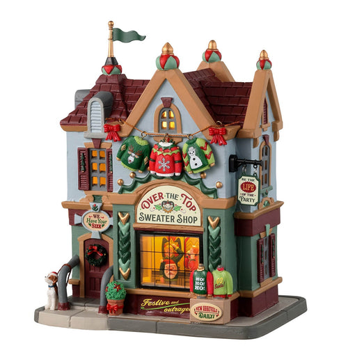 Decorazione Oltre il negozio di Maglioni per Villaggio di Natale e presepe, in Porcellana da h 11,4 cm Casa e cucina/Decorazioni per interni/Addobbi e decorazioni per ricorrenze/Decorazioni natalizie/Oggettistica MagiediNatale.it - Altamura, Commerciovirtuoso.it