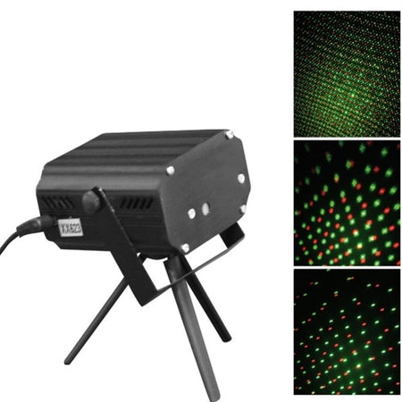 Proiettore Laser Pattern Puntini Colori Rosso E Verde Uso Interno Distanza 5 Mt