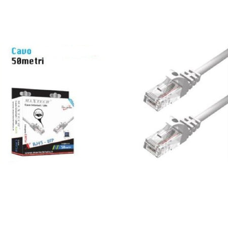 Prolunga Cavi Ethernet Rete Lan Per Internet Rj45 Cat5 50mt Maxtech  Cat5-lan50m - commercioVirtuoso.it
