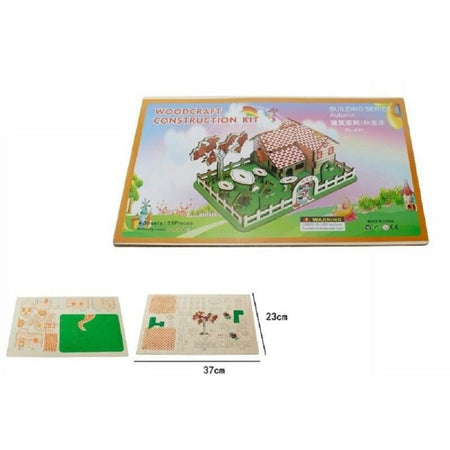 Puzzle 3d Casa Campagna Legno Modellino Modellismo Collezione Gioco Bambini 07350