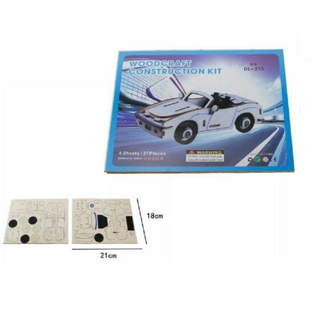 Puzzle 3d Legno Auto Dl-213 Modellino Modellismo Collezione Gioco Bambini 07335