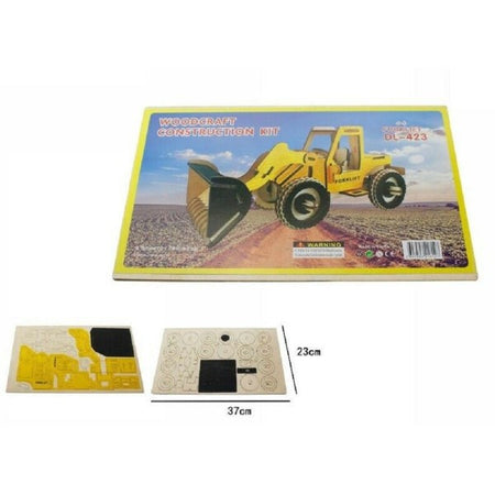 Puzzle 3d Legno Escavatore Modellino Modellismo Collezione Gioco Bambini 07344