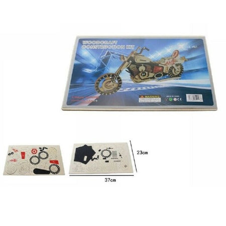 Puzzle 3d Legno Motocicletta Modellino Modellismo Collezione Gioco Bambini 07343