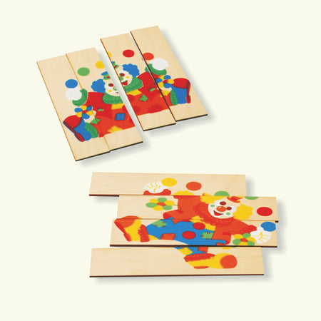 Puzzle Semplificato - Clowns (4 Tavole) in Legno Gioco per Bambini Giochi e giocattoli/Puzzle/Puzzle di legno Dida - Ragusa, Commerciovirtuoso.it