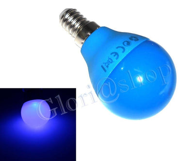 Lampadina Led Luce Blu 4w E14 Lampadine Colorate Lampada Sfera Color Decorazioni Each
