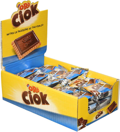 Oro Ciok 20x Biscotti Oro Ciok Cioccolato Al Latte Monoporzione Con Due  Biscotti 50 Gr Snack Merendina Monoporzione Confezione Da 20 Pezzi 