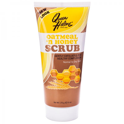 QUEEN HELENE OATMEAL N HONEY SCRUB GENTLY EXFOLIATES FOR HEALTHY COMPLEXION NORMAL TO DRY SKIN PER CORPO