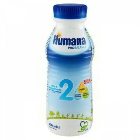 12x Humana Latte Humana 2 Liquido 12x470ml 12 Bottiglie Da 470ml