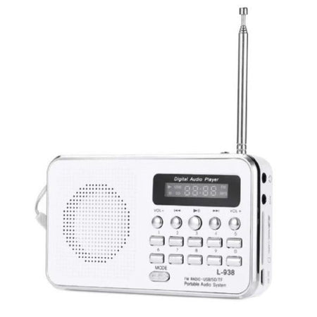 Radio Portatile L-938 Digitale Fm Lettore Mp3 Sd Mmc Tf Ingrsso Aux