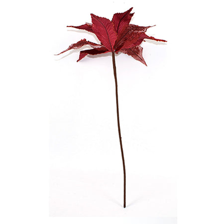 Ramo decorativo natalizio "Fiore Rosso" con petali in velluto da 48 cm Casa e cucina/Decorazioni per interni/Addobbi e decorazioni per ricorrenze/Decorazioni natalizie/Ghirlande e corone MagiediNatale.it - Altamura, Commerciovirtuoso.it