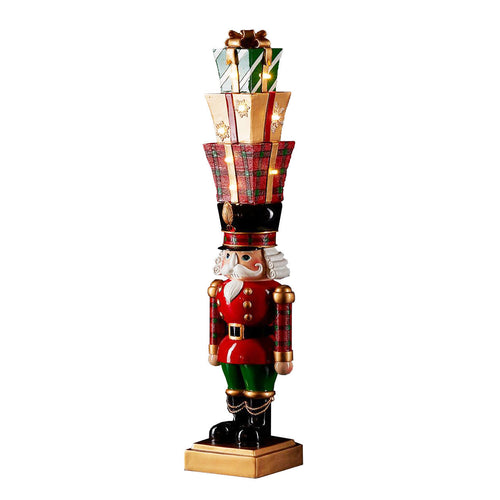 Statuetta decorativa Soldatino con 3 Regali decorazione Verde e Rosso per Natale h 61 cm Casa e cucina/Decorazioni per interni/Addobbi e decorazioni per ricorrenze/Decorazioni natalizie/Schiaccianoci MagiediNatale.it - Altamura, Commerciovirtuoso.it