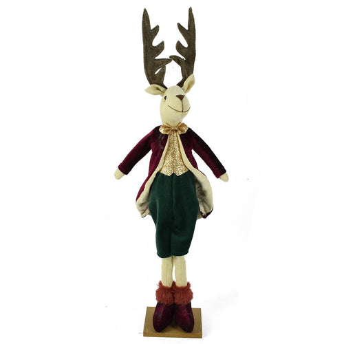 Pupazzo in tessuto con pelliccia Rossa Renna decorazione natalizia h 50 cm Casa e cucina/Decorazioni per interni/Addobbi e decorazioni per ricorrenze/Decorazioni natalizie/Schiaccianoci MagiediNatale.it - Altamura, Commerciovirtuoso.it