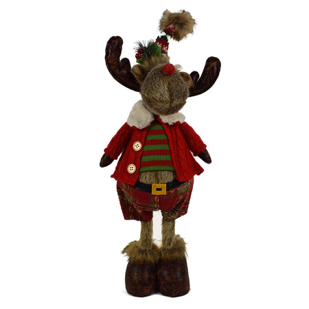 Pupazzo in tessuto con pelliccia marrone "Renna" decorazione natalizia h 55 cm Casa e cucina/Decorazioni per interni/Addobbi e decorazioni per ricorrenze/Decorazioni natalizie/Schiaccianoci MagiediNatale.it - Altamura, Commerciovirtuoso.it