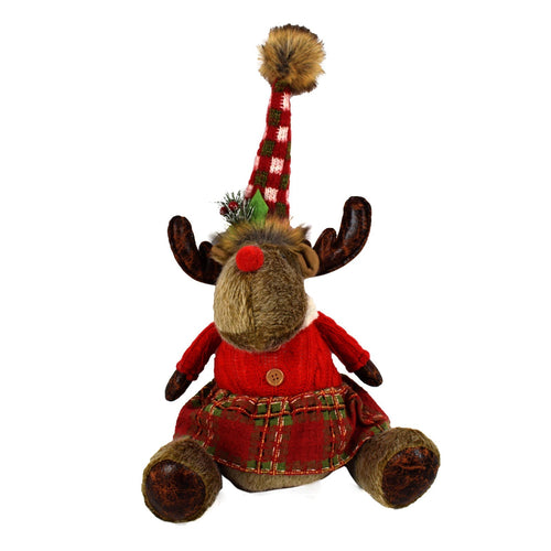 Pupazzo in tessuto con pelliccia marrone Renna Seduta decorazione natalizia h 40 cm Casa e cucina/Decorazioni per interni/Addobbi e decorazioni per ricorrenze/Decorazioni natalizie/Schiaccianoci MagiediNatale.it - Altamura, Commerciovirtuoso.it