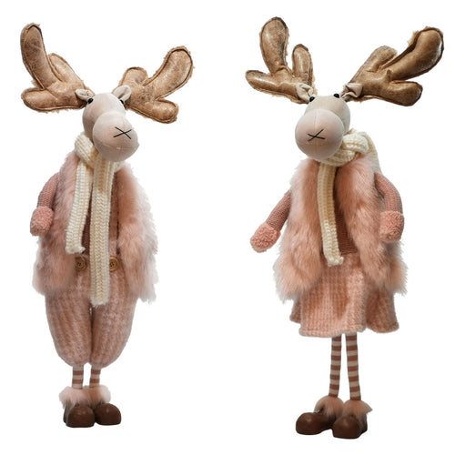 Pupazzo in tessuto con pelliccia rosa Renna decorazione natalizia h 65 cm Casa e cucina/Decorazioni per interni/Addobbi e decorazioni per ricorrenze/Decorazioni natalizie/Schiaccianoci MagiediNatale.it - Altamura, Commerciovirtuoso.it
