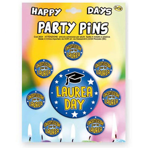 Set Spille Festa di laurea Laurea Dayparty Pins per festeggiamenti di laurea Casa e cucina/Hobby creativi/Materiali per hobby creativi/Forniture per feste/Assortimenti per feste Kondorama - Martinsicuro, Commerciovirtuoso.it