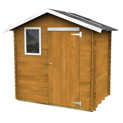 Casetta in legno con porta finestrata deposito da giardino Made in Italy 198 x 130 x h 205 cm Giardino e giardinaggio/Organizzazione esterni e alloggiamento/Capanni La Zappa - Altamura, Commerciovirtuoso.it