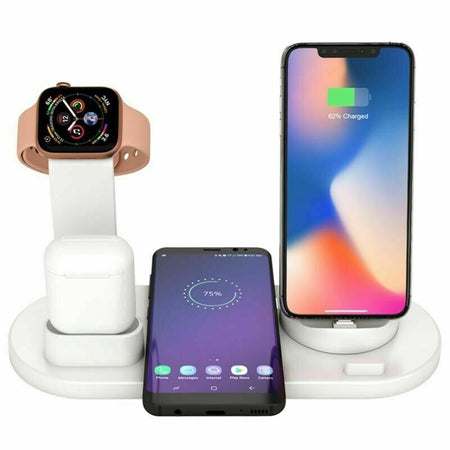 3 IN 1 BASE RICARICA DOCKING STATION WIRELESS PER APPLE IPHONE CUFFIE WATCH TOP