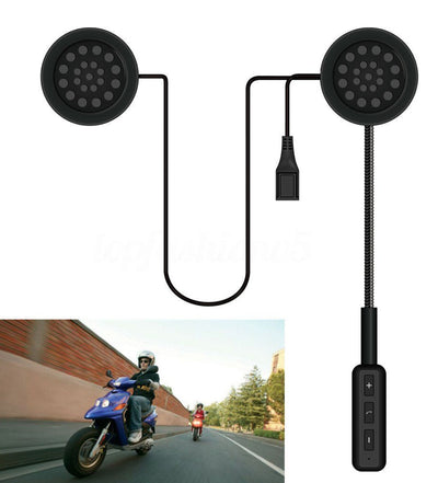 Bluetooth Impermeabile Interfono Headset Microfono Auricolare Per Casco Moto MP3