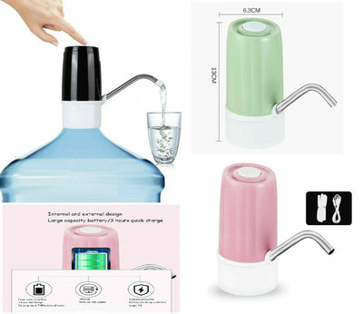 Pompa Acqua Dispenser Automatico bottiglie USB Ricaricabile ELETTRICO PORTATILE