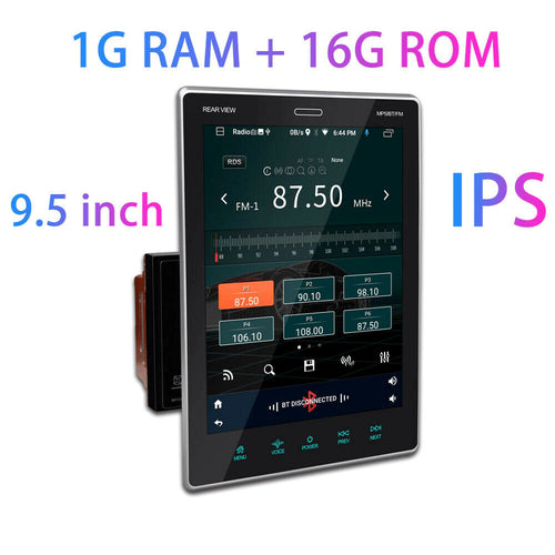 AUTORADIO ANDROID 9.5 POLLICI STEREO AUTO 1 DIN UNIVERSALE WIFI SCHERMO TABLET