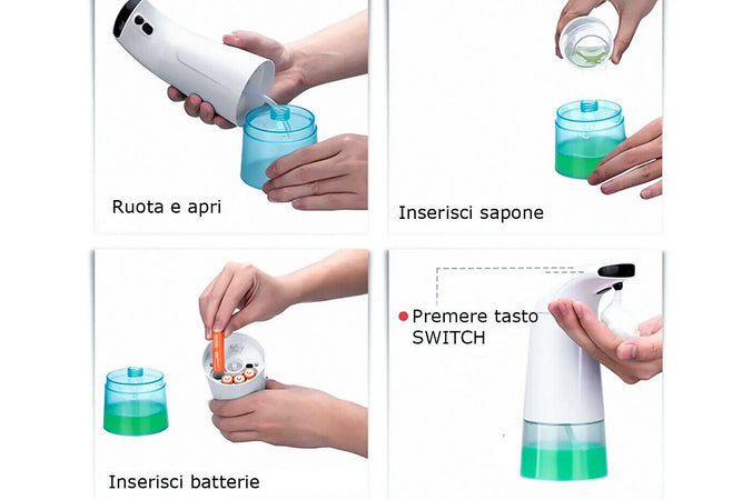 Dispenser sapone automatico infrarossi dosatore sapone liquido sensore