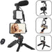 Video Kit Video Vlogger Kit Microfono con luce LED Supporto telefono influencer