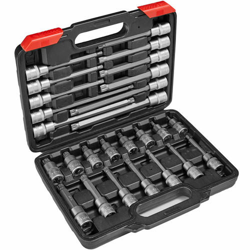 Set 26 pz di chiavi a bussola XZN multidente impronta interna attrezzo 1/2