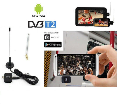 MINI RICEVITORE SMARTPHONE DIGITALE TERRESTRE DVB-T2 TV TUNER Android MICRO USB